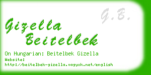 gizella beitelbek business card